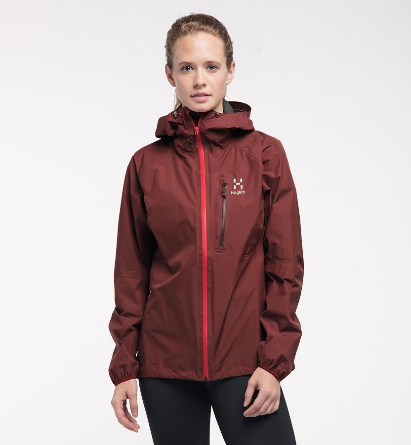 Haglöfs Womens L.I.M Waterproof Jacket Red New Zealand 26930DLSB